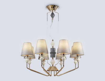 Люстра Ambrella LH75403/8 GD/GR (золото/серый)