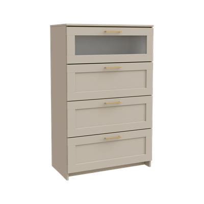 Комод Mio Tesoro Нави 2.15.02.030.19 4 ящика со стеклом (кашемир)