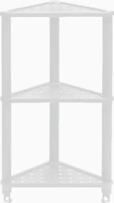 Полка для ванной Violet Vikea угловая подвесная 3-х ярусная / 787306 (белый)
