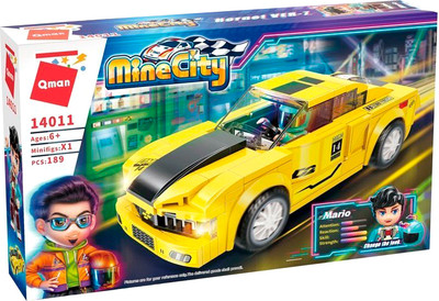 Конструктор инерционный Qman Гоночная машина / 14011q