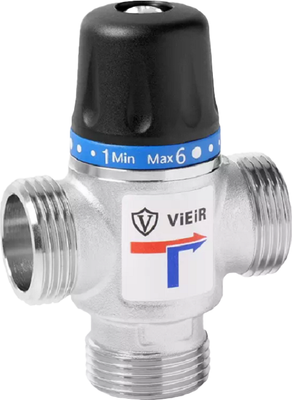 Клапан термостатический Vieir 1" 20-45C Kvs-2.5 / VR180