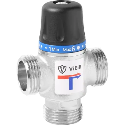 Клапан термостатический Vieir 1" 35-60C Kvs-2.5 / VR181