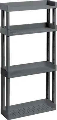 Полка для ванной Violet Vikea навесная 4-х ярусная / 789418 (серый)