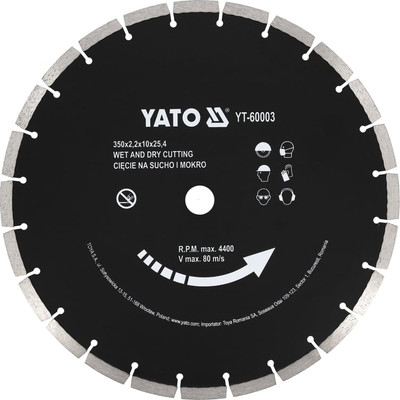 Отрезной диск алмазный Yato YT-60003