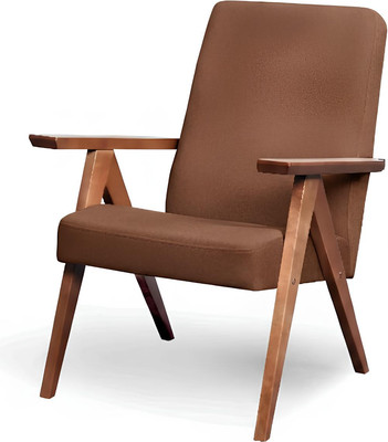 Кресло мягкое SEMPLA Калгари (мора терракотовый/орех)