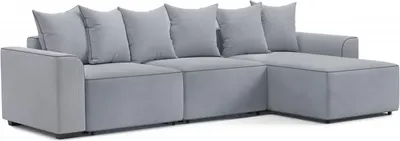 Диван угловой SEMPLA Монреаль 4 (вертикаль серый/мора серый/велютто темно-серый)