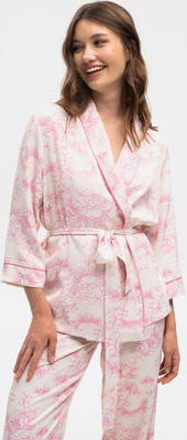 Кофта пижамная Milavitsa 9347 (р.170-100-108, серебристый пион набивной)