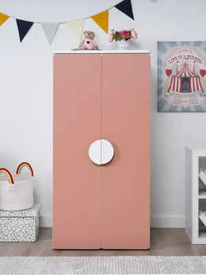 Шкаф Mebelain Пикси 120 с 3 полками (мечтательный розовый)