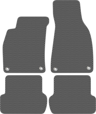 Комплект ковриков для авто Alicosta 0087_2-сер для Audi A4 II/III кабриолет/универсал/седан/B7/B6 (EVA ромб, серый)