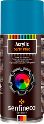 Краска автомобильная Senfineco Paint Acrylic Sky Blue / 4015 (400мл, синий)