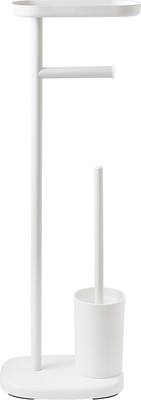 Стойка для туалетной бумаги с ершиком Bergenson Bjorn Slim BB0001008 (белый)