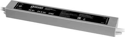 Блок питания для светодиодной ленты Gauss 30W 24V IP67 / 202022030