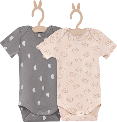 Набор боди для малышей Mark Formelle 13015-2 (р.86-56, тигрята на пудре/дольки на сером)