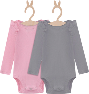 Набор боди для малышей Mark Formelle 13017-2 (р.86-56, розовый/серый)