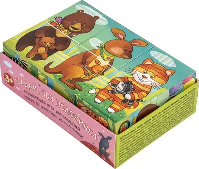 Развивающий игровой набор Айрис-пресс IQ кубики в под. Угадай, чья половинка 3+ (4650388210377)