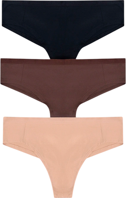 Комплект женских трусов Mark Formelle 412247H-3 (р.90, телесный/цикорий/черный)