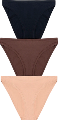 Комплект женских трусов Mark Formelle 412621-3 (р.98, телесный/цикорий/черный)