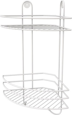 Полка для ванной ИРСА Угловая 2-х секционная / АЛТ 10 (белый)