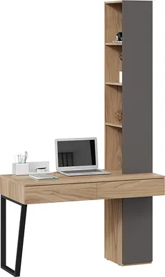 Письменный стол ТриЯ Порто СМ-393.15.012 со шкафом (яблоня беллуно/графит софт)