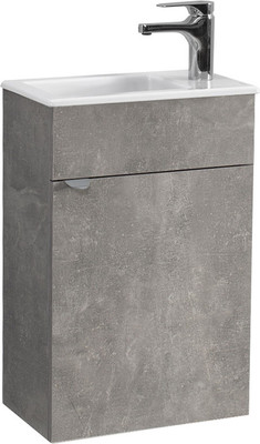 Тумба с умывальником Belux Бергамо-Женева НП40 + Женева 40 ФС (31, бетон чикаго/светло-серый/фаянс)