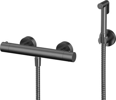 Гигиенический душ со смесителем Whitecross SYSYBI3GM (оружейная сталь)