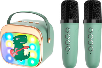 Портативная колонка Maxtop КК03 Динозавр с двумя микрофонами / КК03D (зеленый)