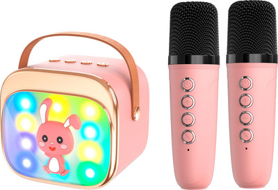 Портативная колонка Maxtop КК03 Кролик с двумя микрофонами / КК03R (розовый)