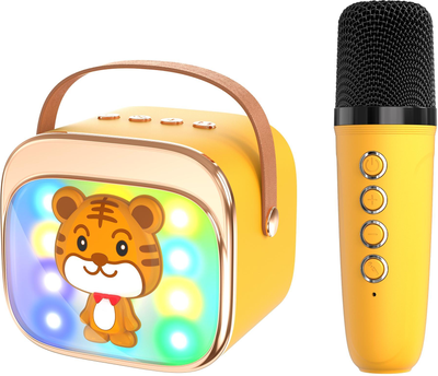 Портативная колонка Maxtop КК03 Тигр с двумя микрофонами / КК03T (желтый)