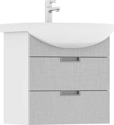 Тумба с умывальником Volna Vario Sf 60.2Y Балтика + Балтика 60 (лен, подвесная)