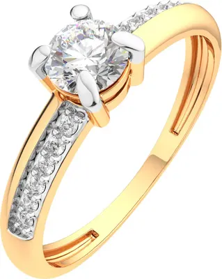 Кольцо из розового золота ZORKA 210962.14K.R.ZZ (р.17, с фианитами)