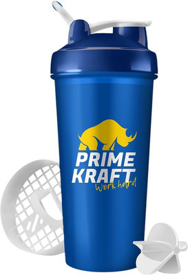 Шейкер спортивный Prime Kraft С логотипом (600мл, синий)