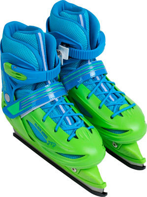 Коньки раздвижные Black Aqua 10964197 (р.34-37, зеленый/синий)
