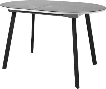 Обеденный стол Древпром Оледжо СТ ДП1-04-01 120-150х80 М180 (камень №12/черный матовый)