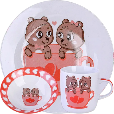 Набор столовой посуды Loraine Мишки / 60406