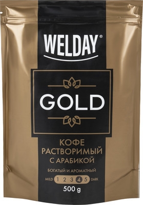 Кофе растворимый Welday Gold / 622673 (500г)