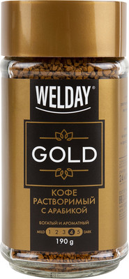 Кофе растворимый Welday Gold / 622674 (190г)