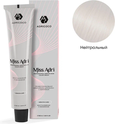 Крем-краска для волос Adricoco Miss Adri корректор Нейтральный 0/00N (100мл)
