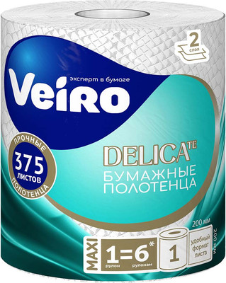 Бумажные полотенца Veiro Delicate (1рул)