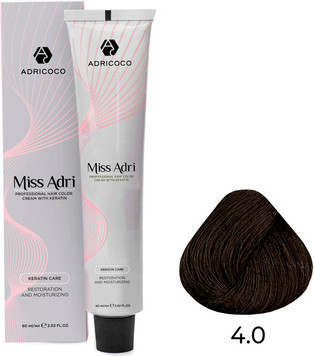Крем-краска для волос Adricoco Miss Adri 4.0 (100мл, коричневый)