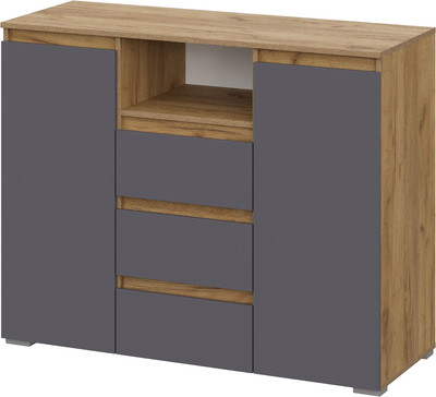 Тумба Тащи в дом Люмо КМ 01 (дуб крафт золото/серый)