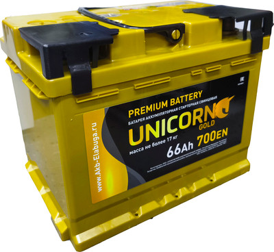 Автомобильный аккумулятор UnicorN Gold (0) 700A L2 6CT-66 / 066 255 K11 UG (66 А/ч)