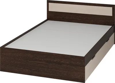 Двуспальная кровать Тащи в дом Гармония КР604 160х200 (венге/дуб белфорд)