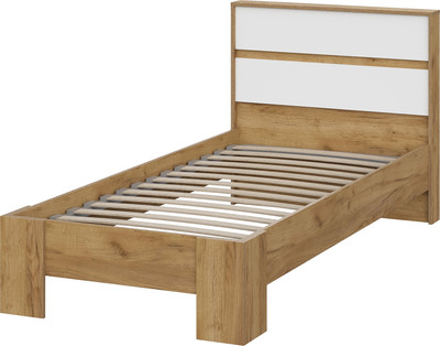 Односпальная кровать Тащи в дом Люмо КР 01 90x200 (дуб крафт золото/белый)