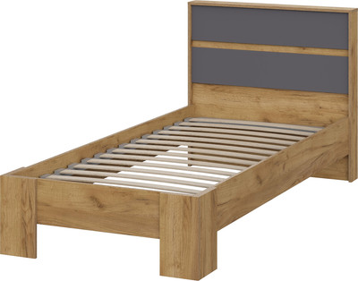 Односпальная кровать Тащи в дом Люмо КР 01 90x200 (дуб крафт золото/серый)