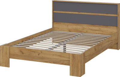 Полуторная кровать Тащи в дом Люмо КР 02 140x200 (дуб крафт золото/серый)