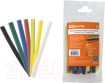 Набор трубок термоусаживаемых TDM SQ0518-0502