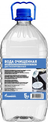 Вода дистиллированная Gazpromneft 19598 (5л)