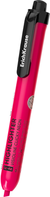 Текстовыделитель Erich Krause Visioline RV-70 Clicky Neon / 65580 (розовый)
