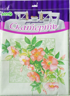 Скатерть Vitto ПВХ нетк 130x180см (зеленый)