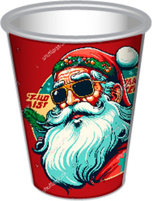 Набор бумажных стаканов Лекс Chrstma (250мл, 6шт)